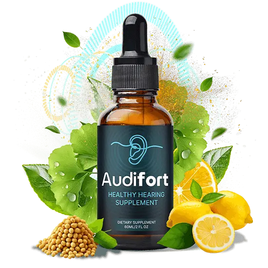 Audifort healthy hearing liquid supplement dropper bottle